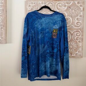 Realtree Men's Camouflage Blue Long Sleeve Tee
